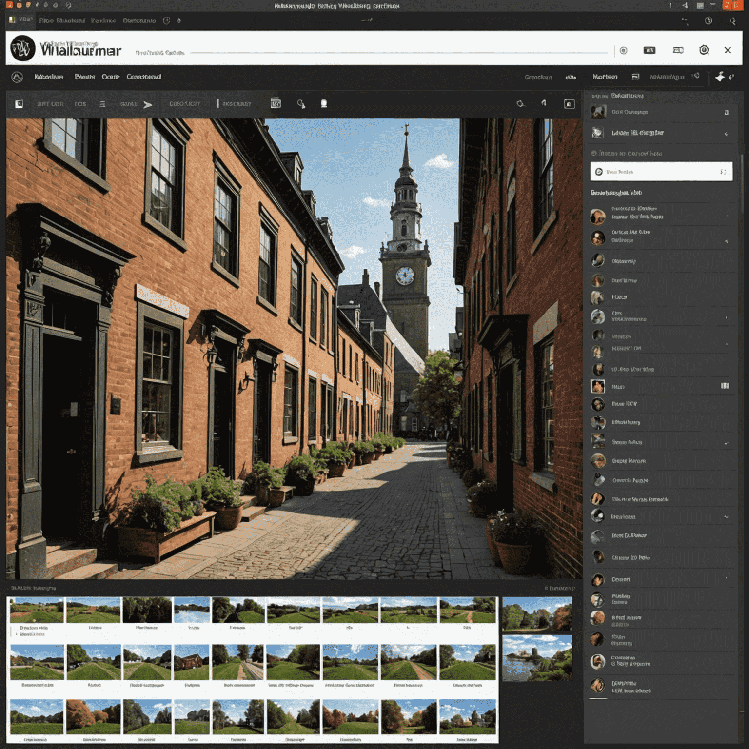 Screenshot of Williamsburg Photo Editor interface, showcasing the various editing tools and options available to users.